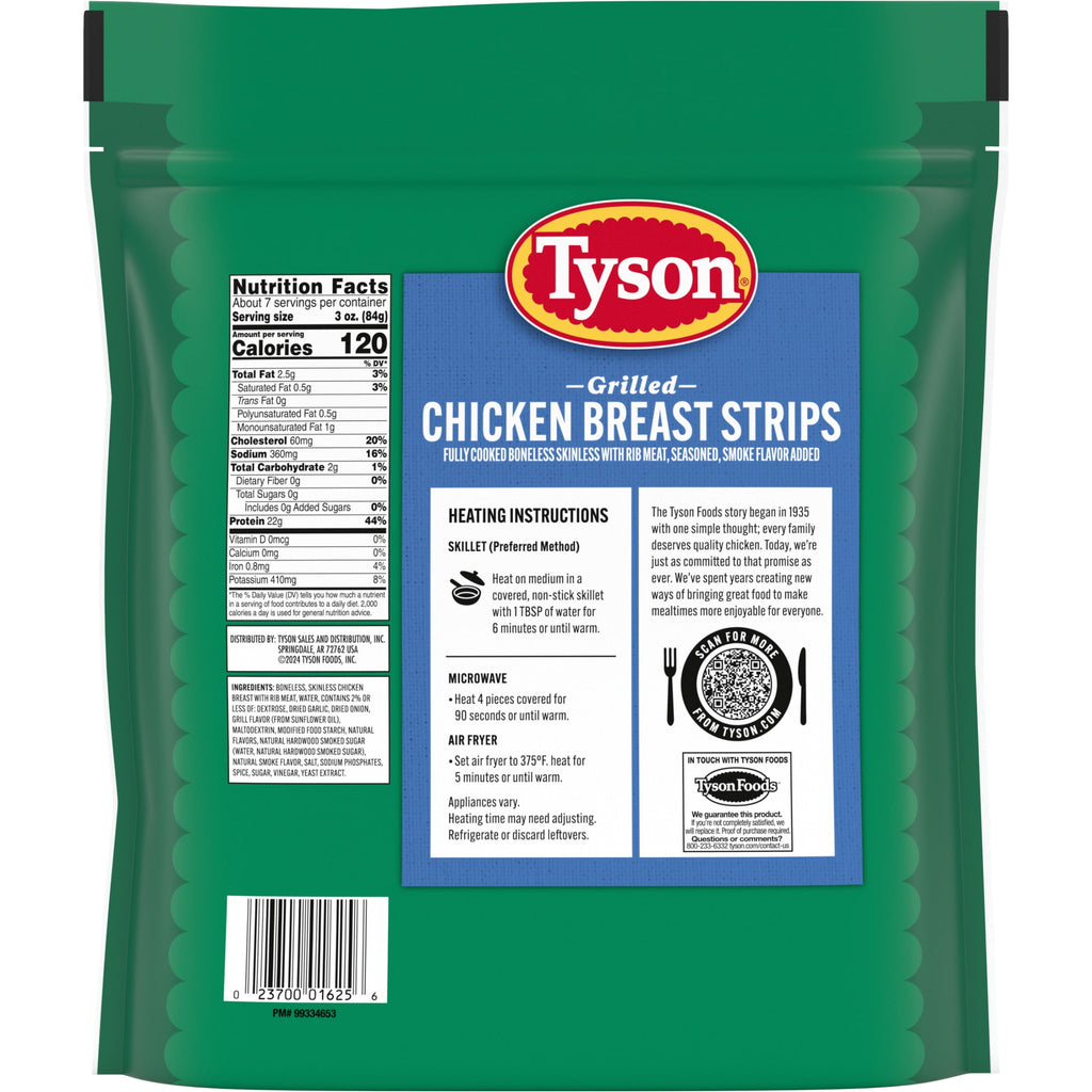 Tyson Grilled Chicken Breast Strips Frozen 22 Oz