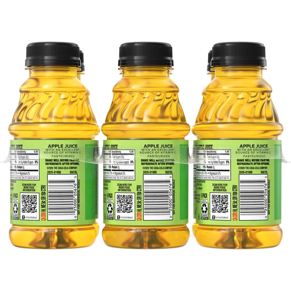Minute Maid 100% Apple Juice Pulp-Free 10 fl oz 6 Pack
