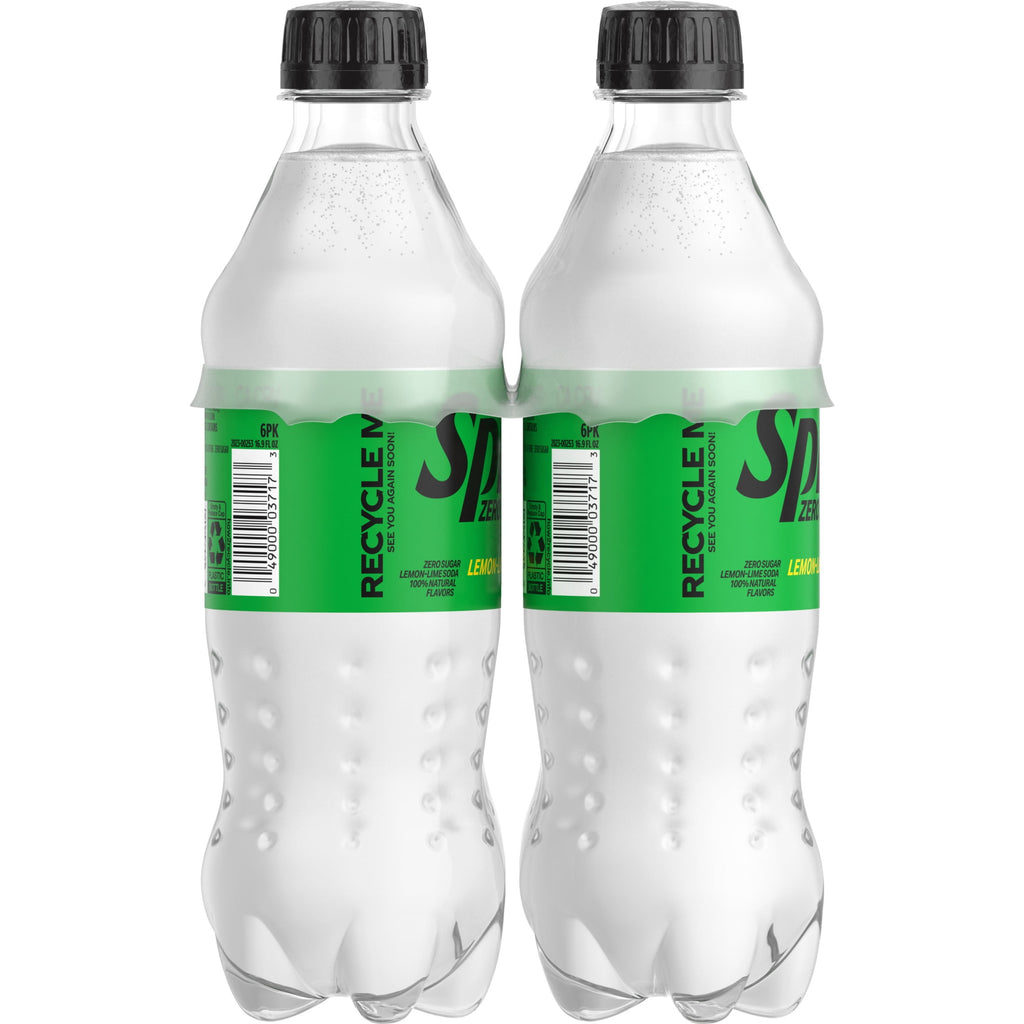 Sprite Zero Sugar Lemon-Lime Caffeine Free Soda Pop Bottles 16.9 Fl Oz 6 Pack