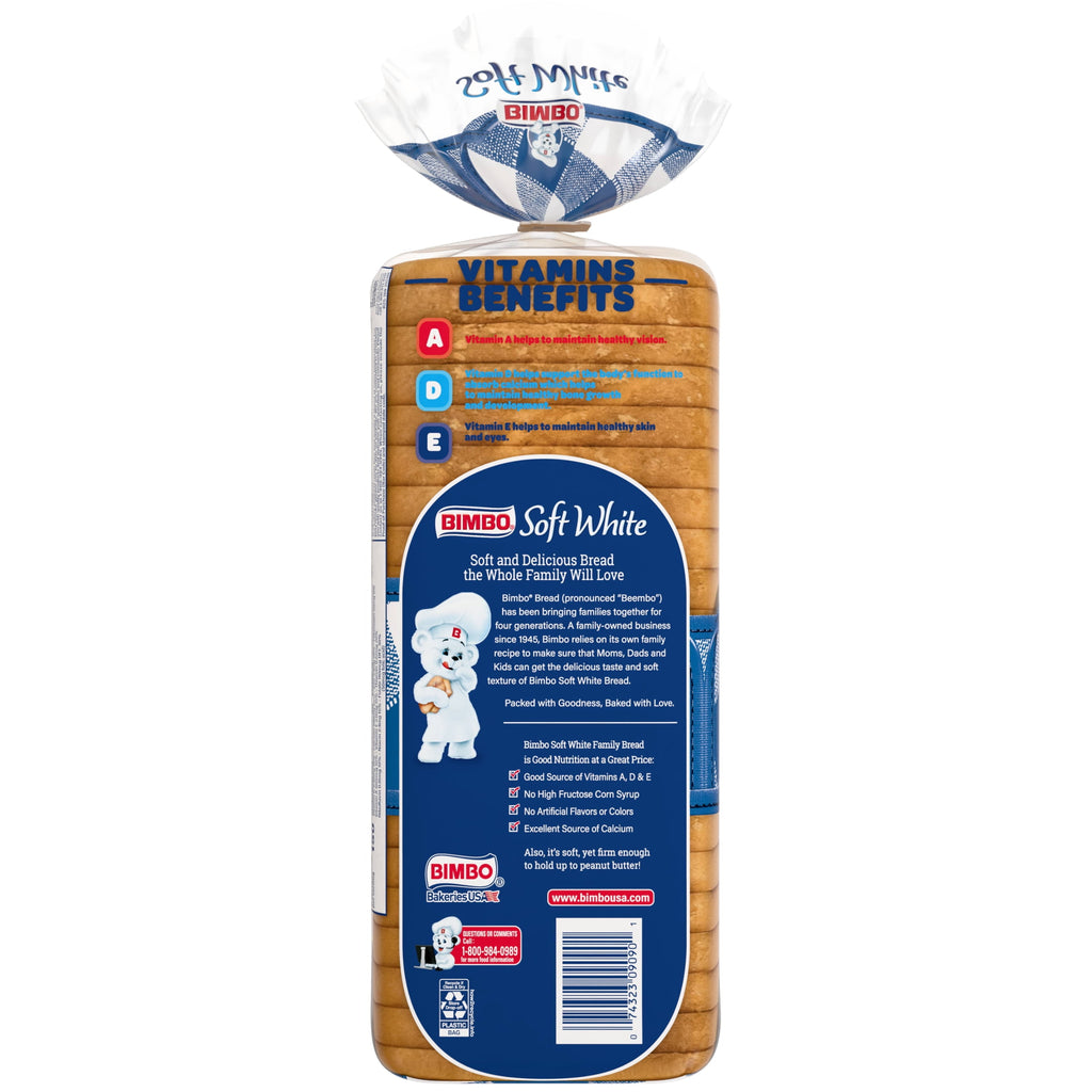 Soft White Bread 20 Oz Bag Bimbo