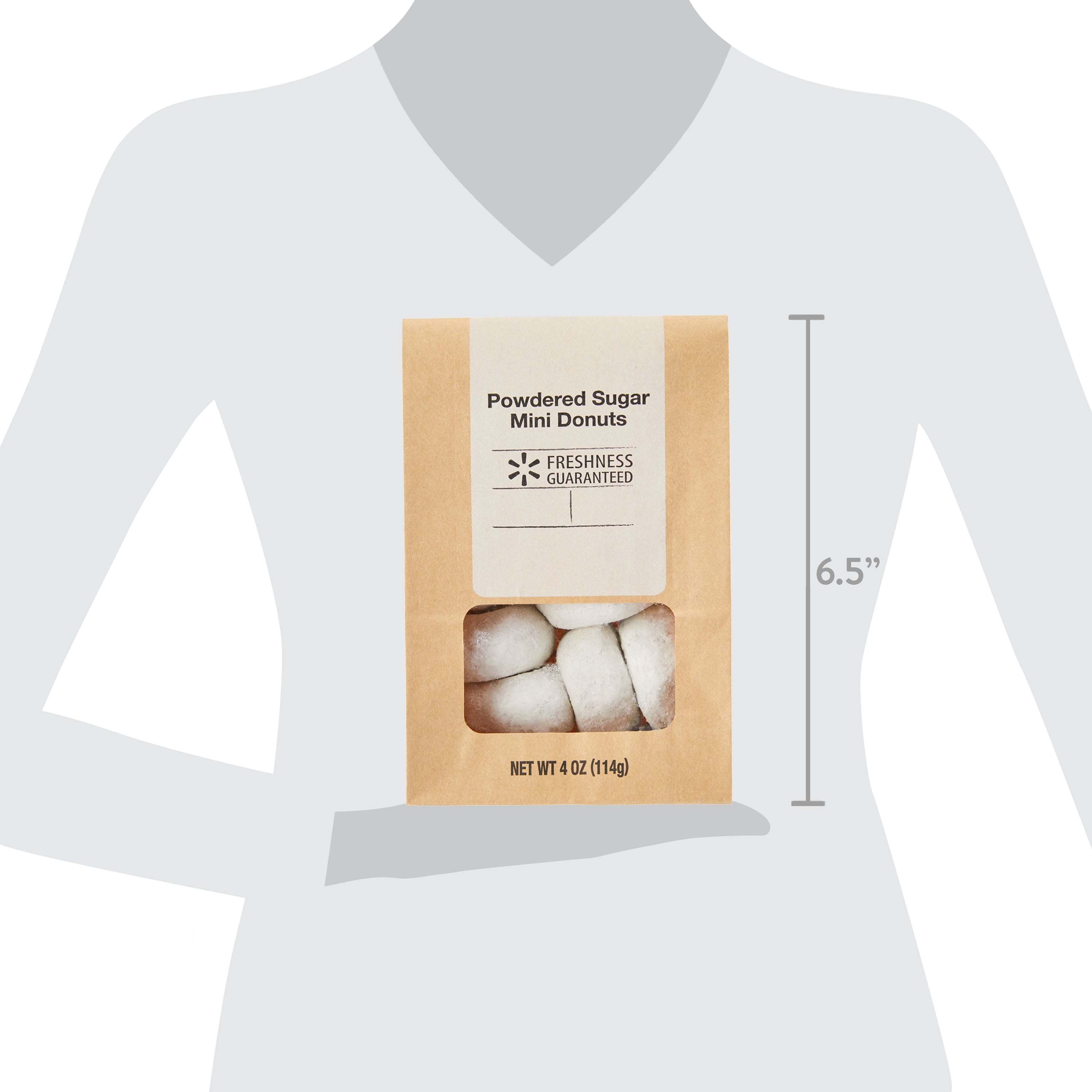 Mini Powdered Sugar Donuts 4 Oz 8 Count Freshness Guaranteed
