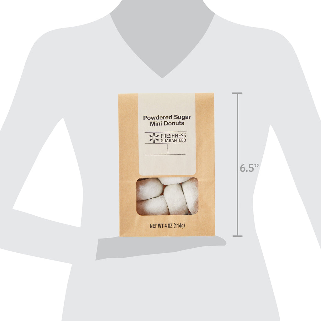 Mini Powdered Sugar Donuts 4 Oz 8 Count Freshness Guaranteed