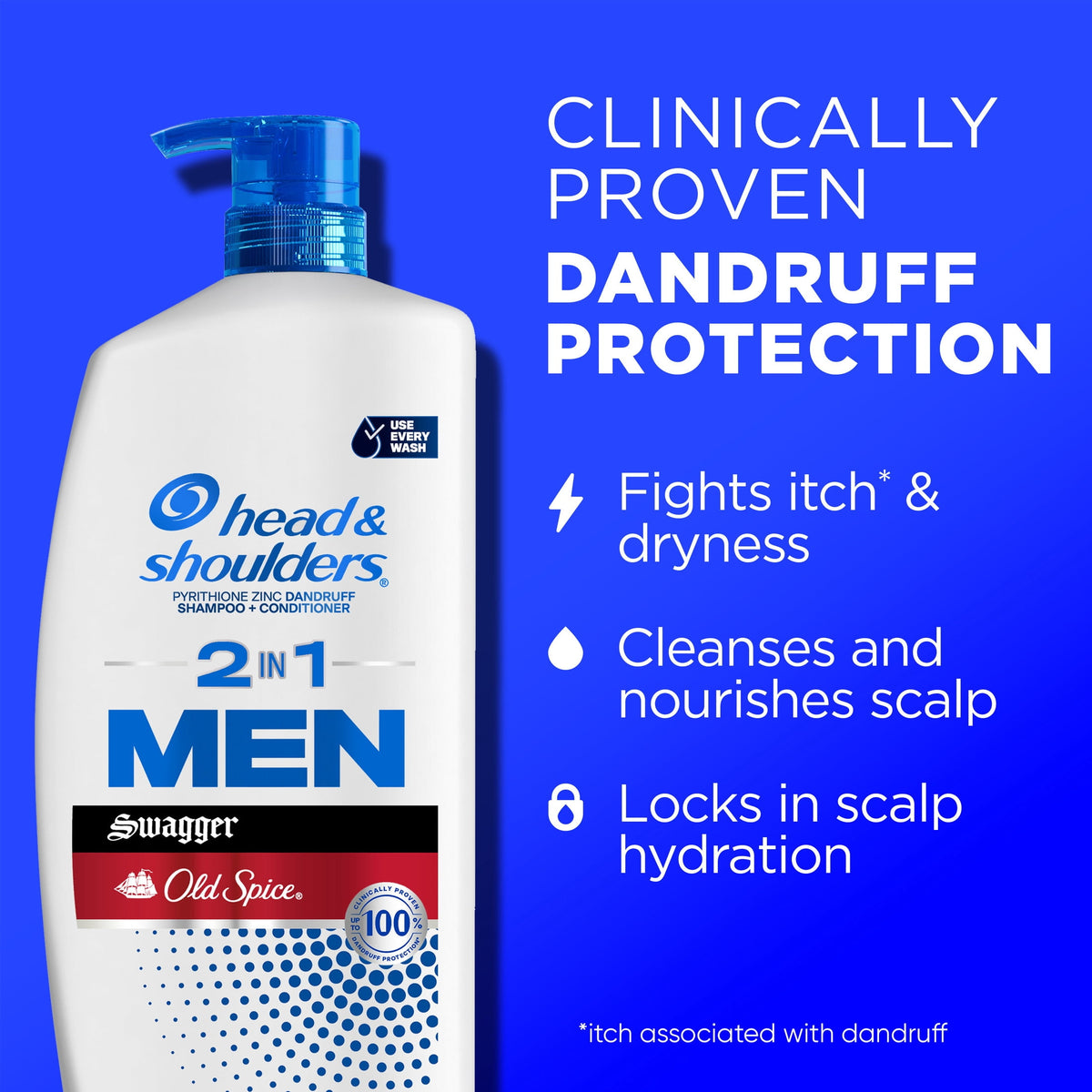 Head & Shoulders Men's 2in1 Dandruff Shampoo & Conditioner Old Spice Swagger 28.2 fl oz