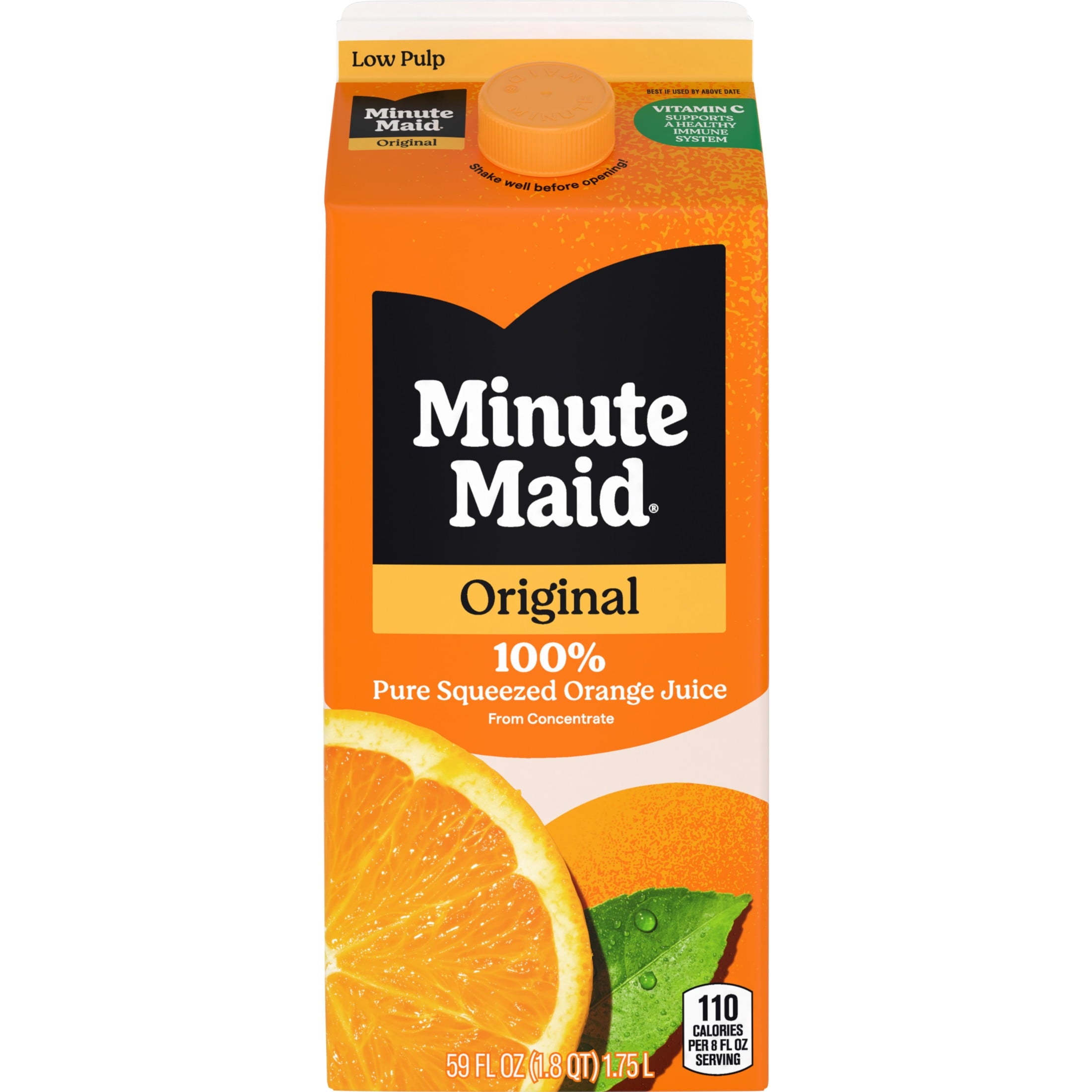 Minute Maid 100% Orange Juice Low Pulp Refrigerated 59 fl oz