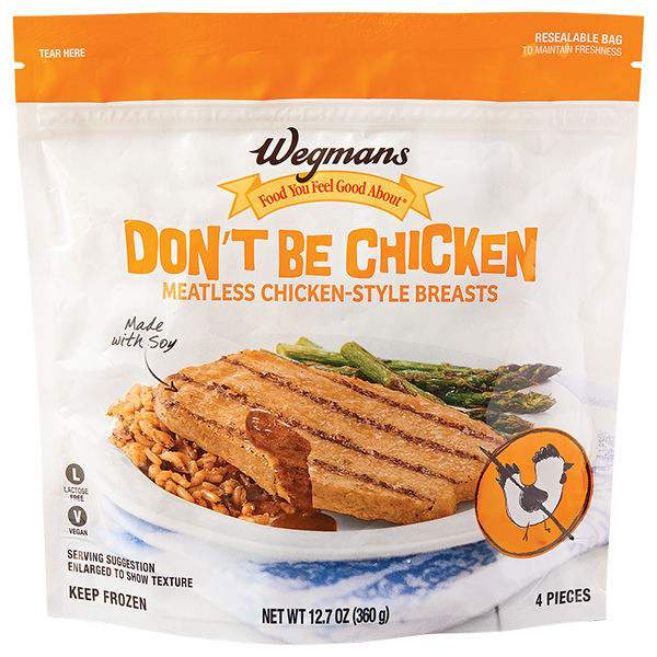 Wegmans Don't Be Chicken Meatless Chicken-Style Breasts 4 Pieces