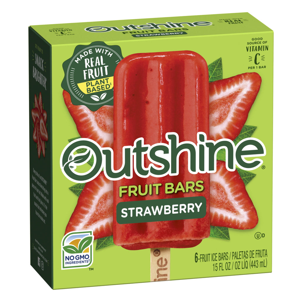 Outshine Strawberry Frozen Fruit Bars 6 Count 14.7 Fl Oz