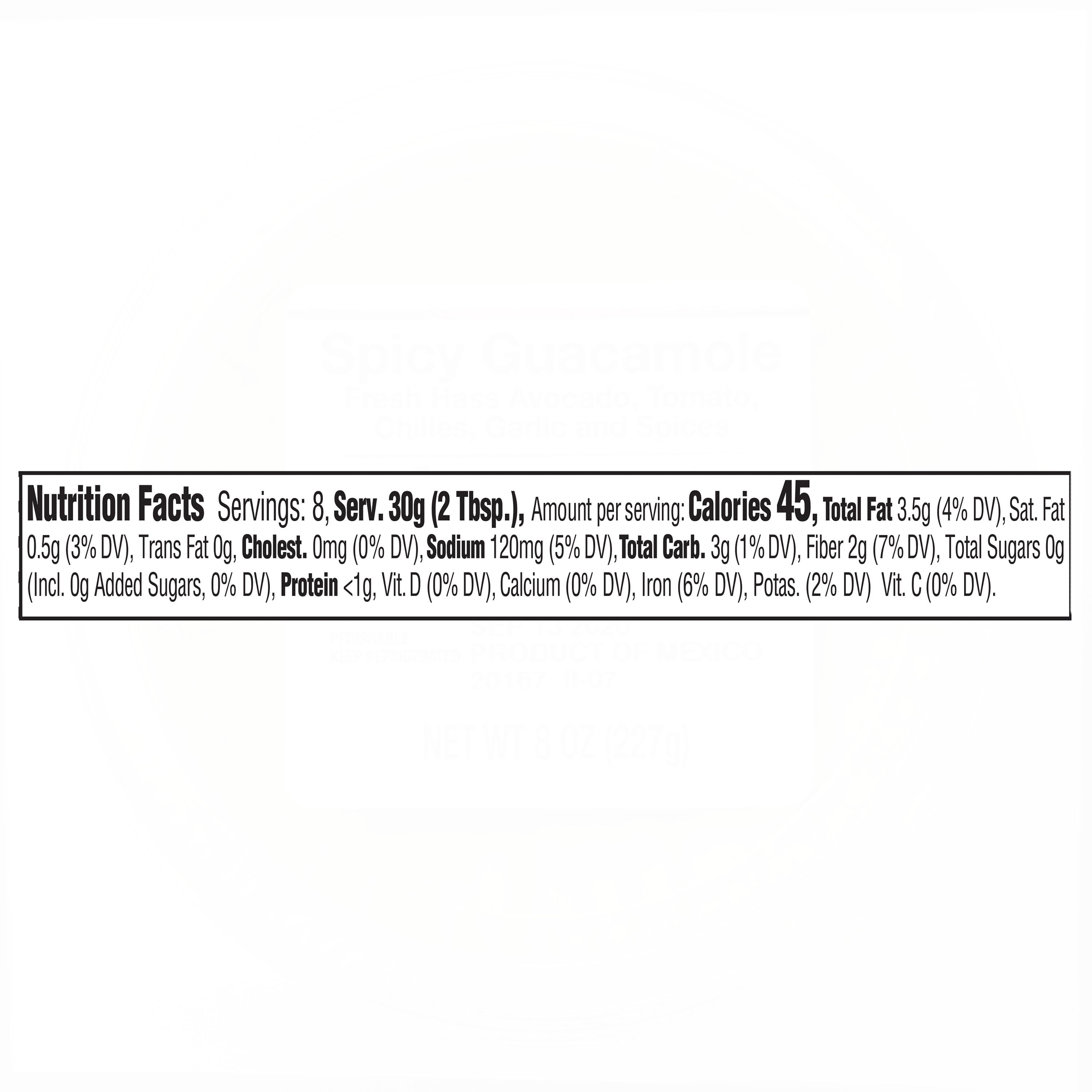 Freshness Guaranteed Spicy Guacamole 8 Oz Tub