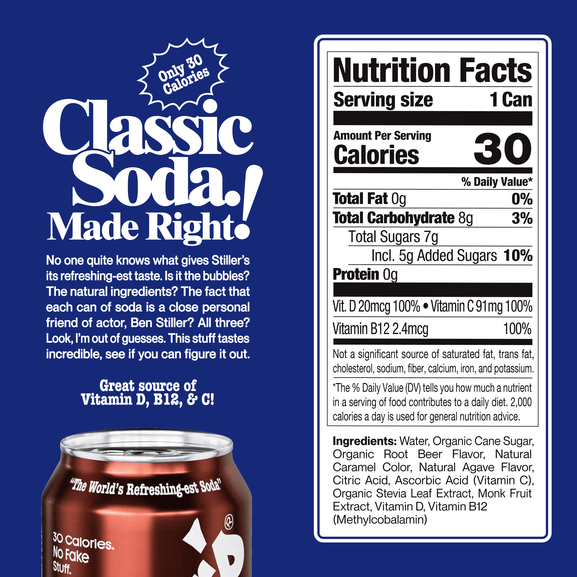 Stiller's Root Beer Natural Soda Pop Cans 12 Fl Oz 12 Pack
