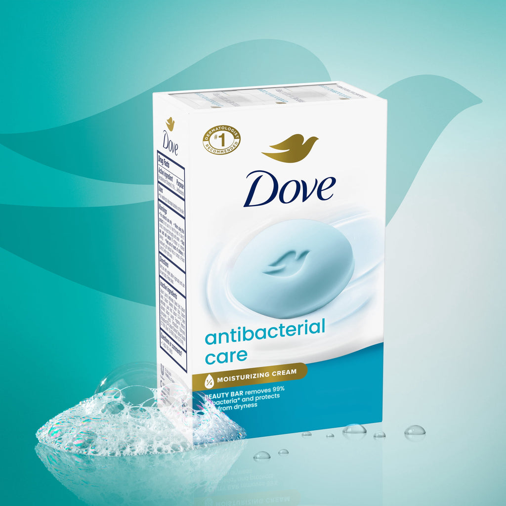 Dove Care & Protect Antibacterial Beauty Bar Soap Moisturizing 3.75 oz 4 Bars