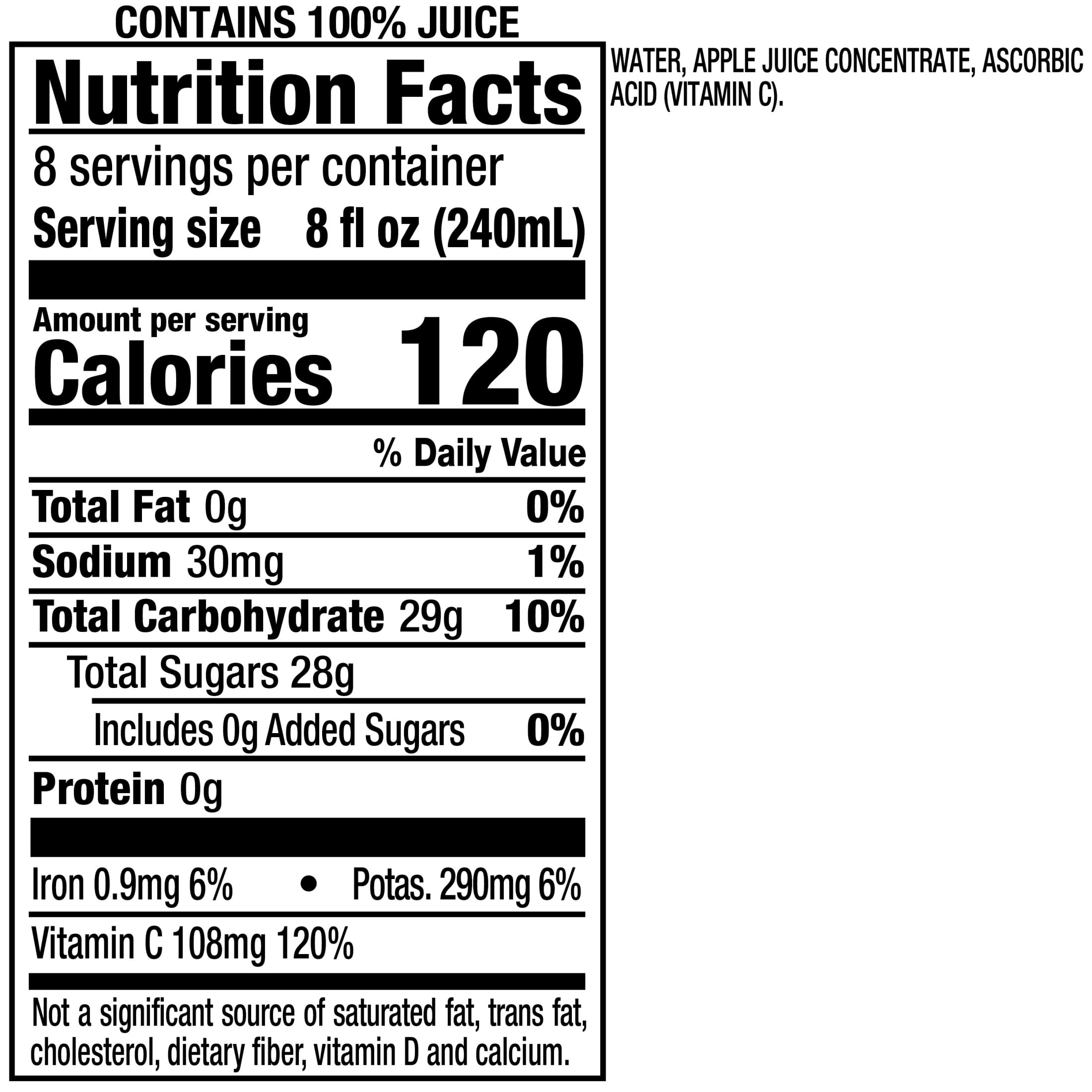 Mott's 100% Apple Juice Pulp-Free 64 fl oz Bottle