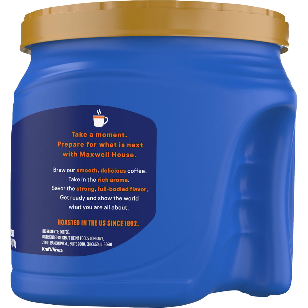 Maxwell House French Roast Naturally Caffeinated Dark Roast Ground Coffee 25.6 oz Canister