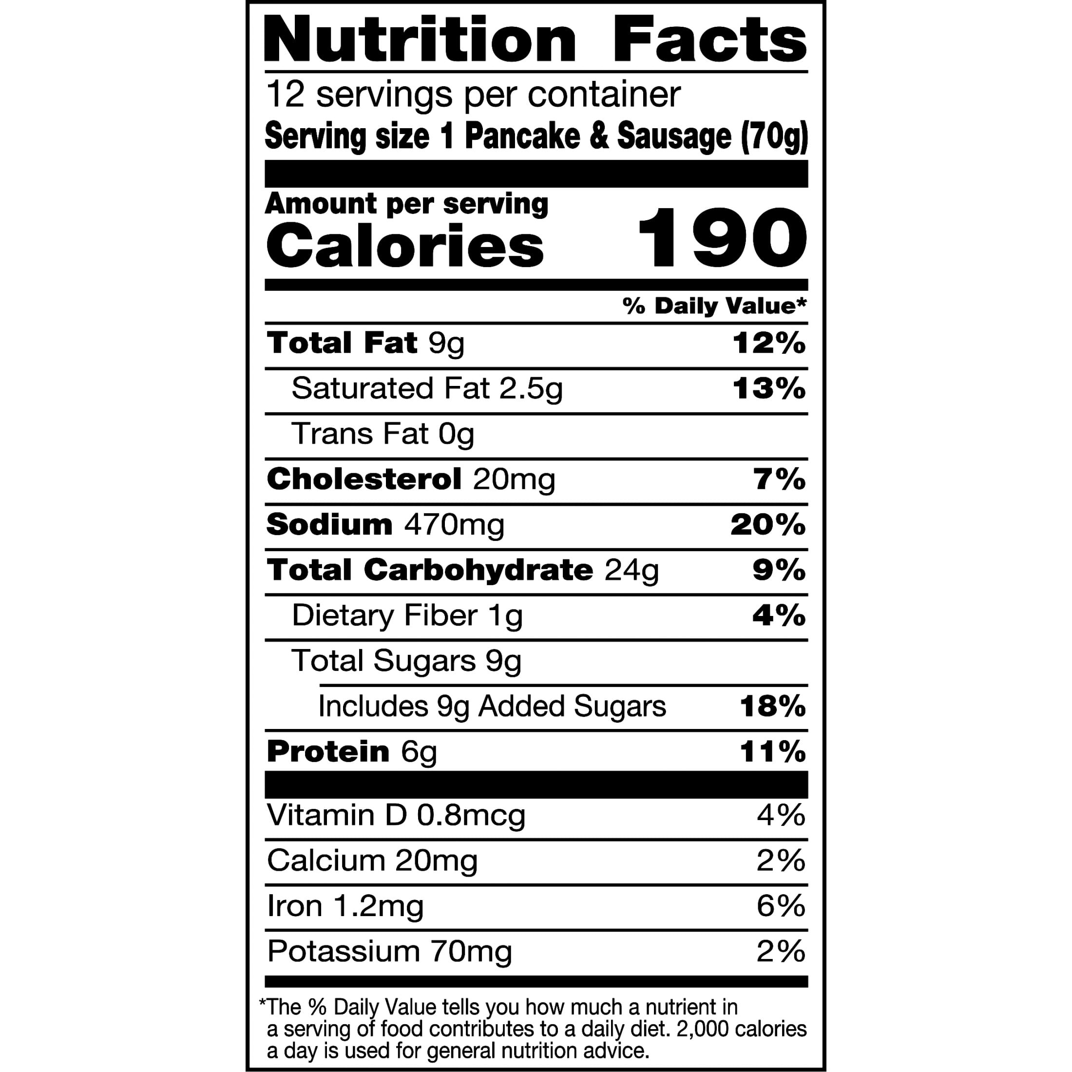 Jimmy Dean Original Pancakes & Sausage on a Stick Frozen 30 Oz 12 Count