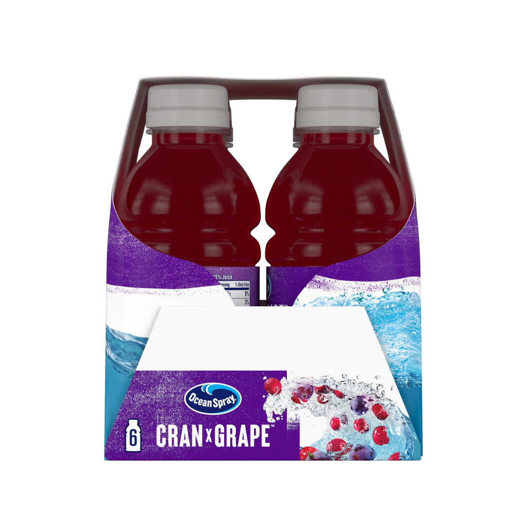 Ocean Spray Cran-Grape Cranberry Grape Juice Drink 10 fl oz Bottles 6 Count
