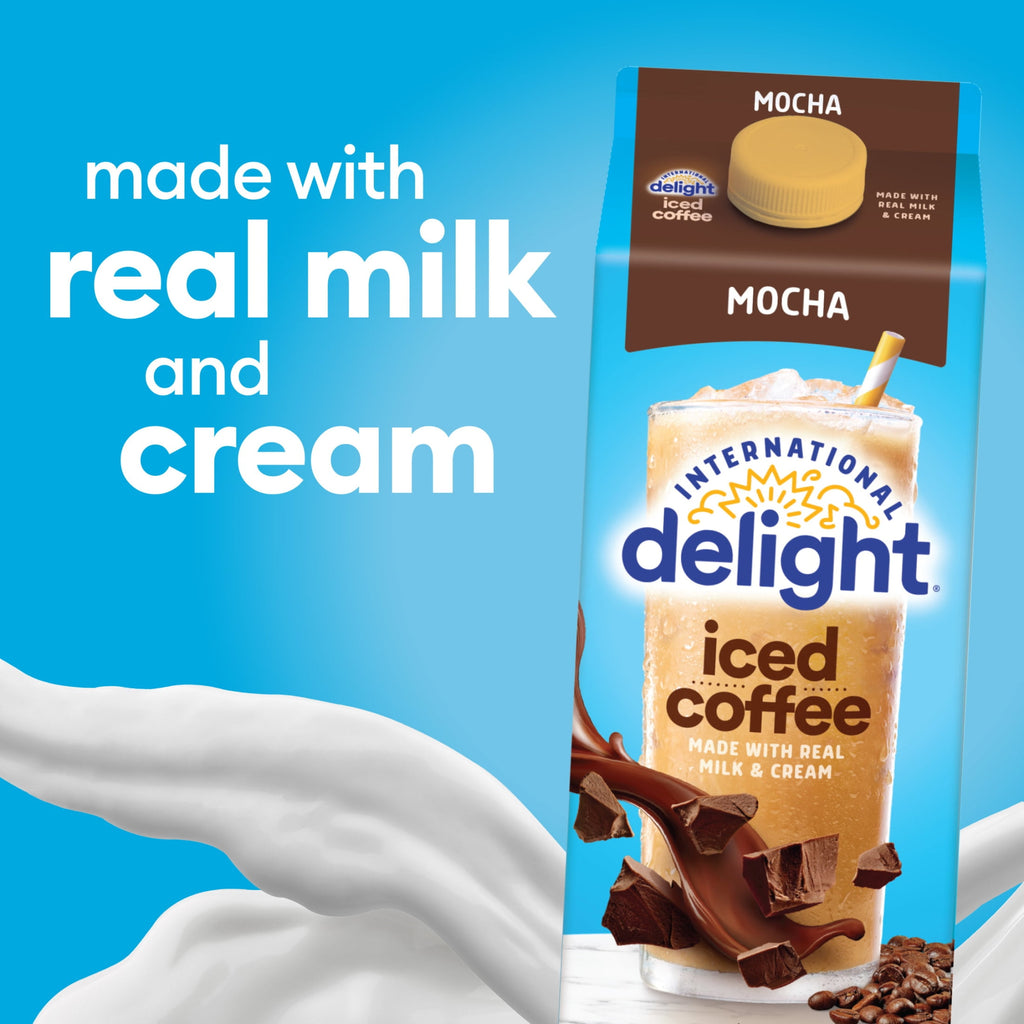 International Delight Mocha Naturally Caffeinated Light Roast Iced Coffee 64 fl oz Carton