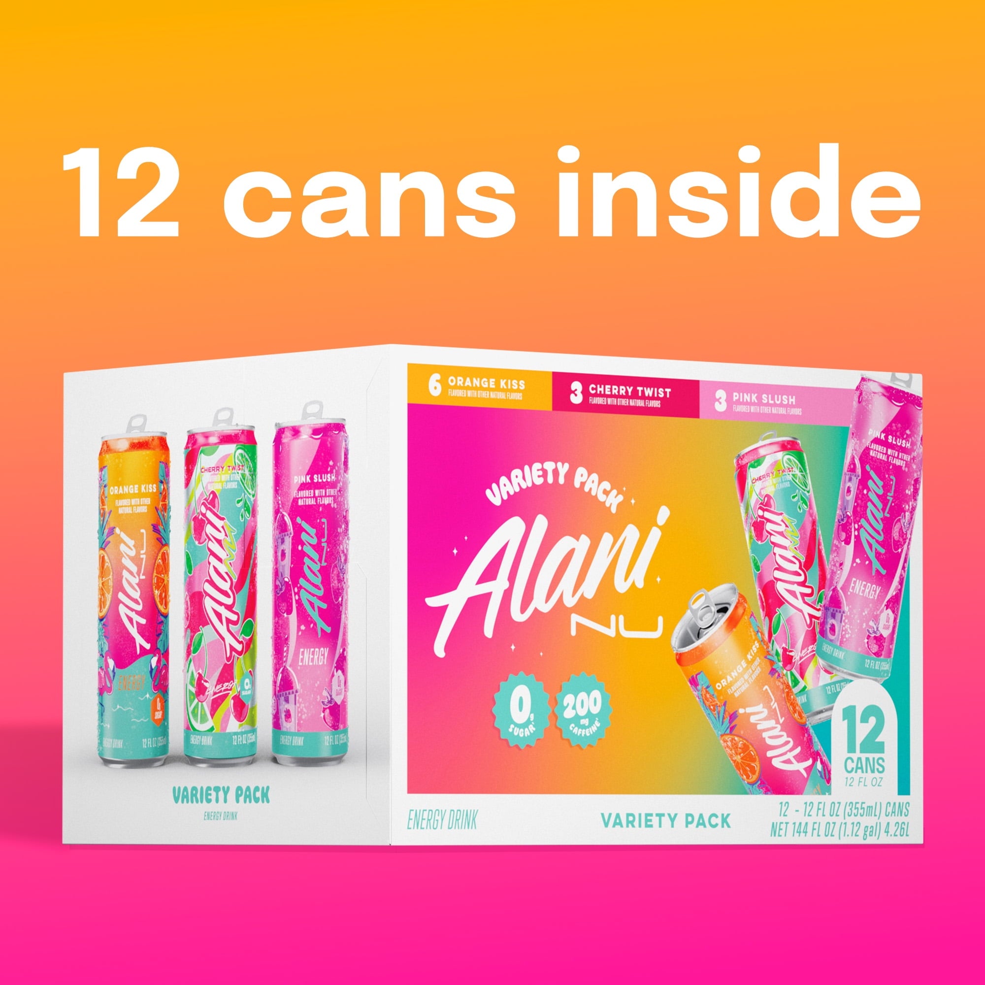 Alani Nu Sugar Free Variety Pack Energy Drink 12 fl oz 12 Pack Cans
