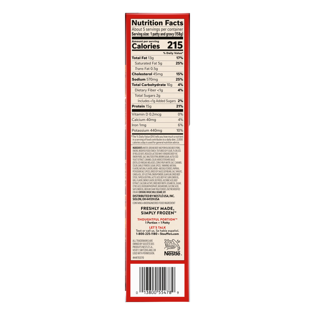 Stouffer's Salisbury Steak Family Size Frozen Dinner 28 Oz