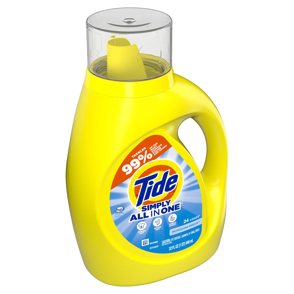 Tide Simply Liquid Laundry Detergent Refreshing Breeze 32 fl oz 24 Loads