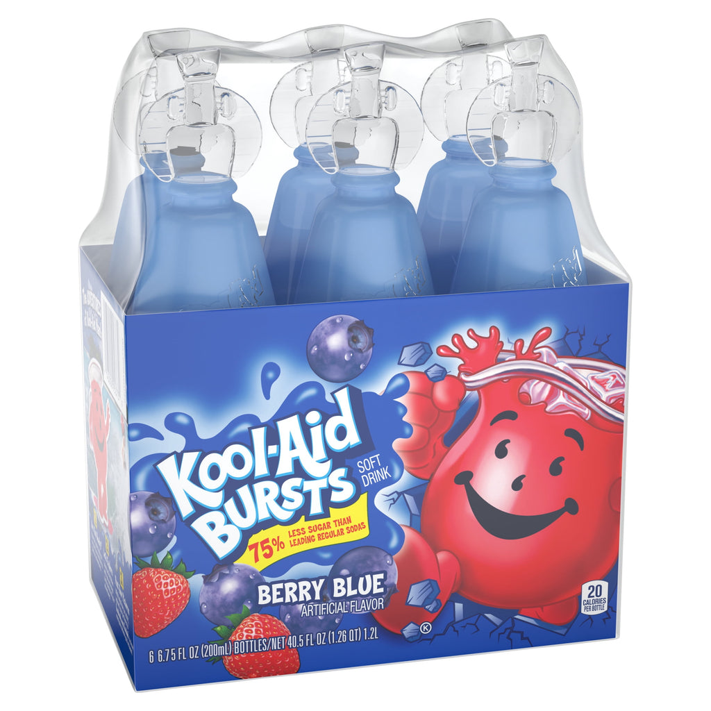 Kool-Aid Bursts Berry Blue Soft Drink 6.75 fl oz 6 Bottles 2 Pack