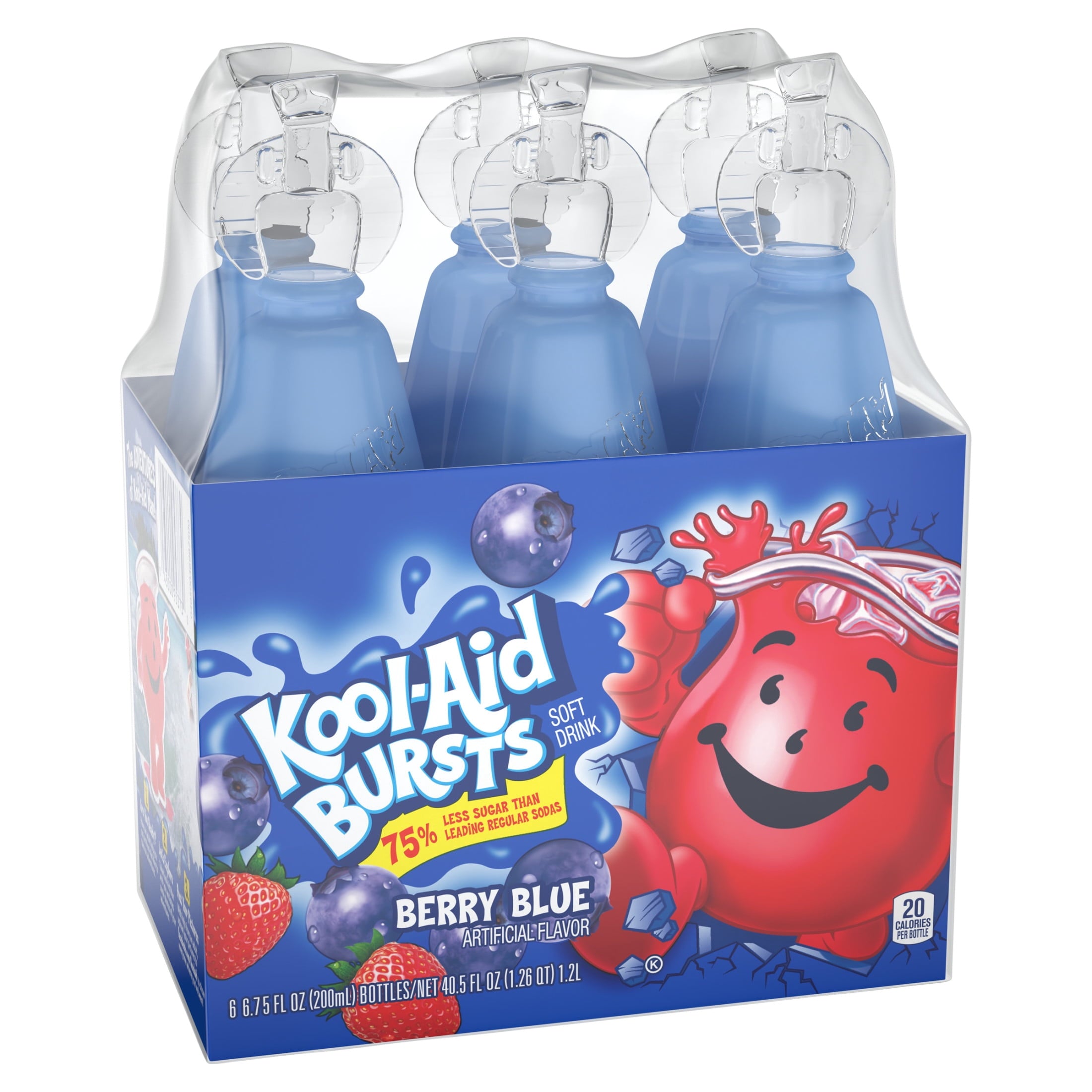Kool-Aid Bursts Berry Blue Soft Drink 6.75 fl oz 6 Bottles 2 Pack