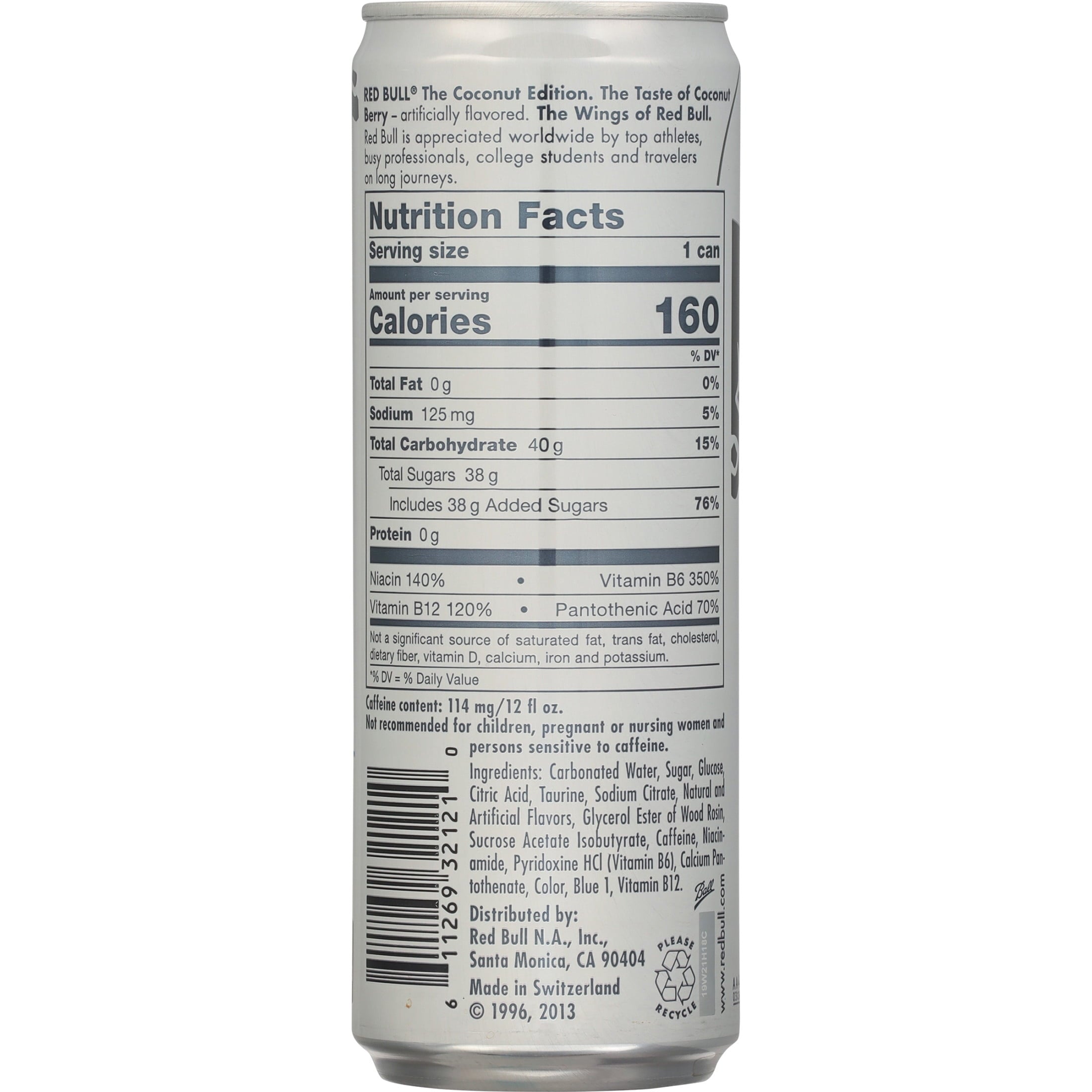 Red Bull Coconut Edition Energy Drink Coconut Berry 12 fl oz Single Can
