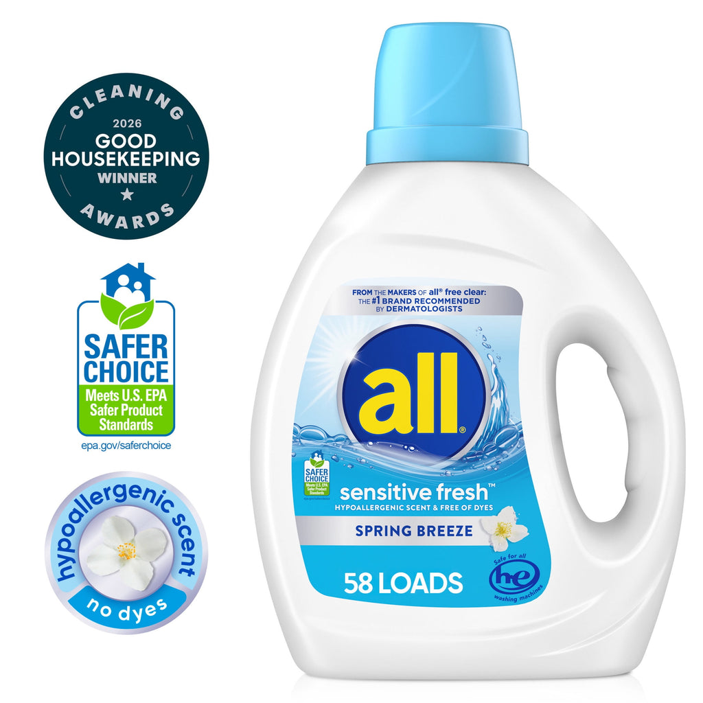 all Sensitive Fresh Liquid Laundry Detergent