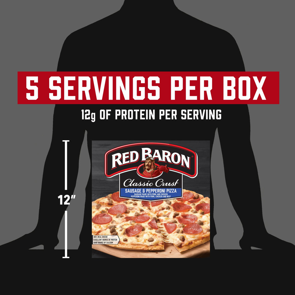 Red Baron Sausage And Pepperoni Classic Crust Frozen Pizza 21.95 Oz