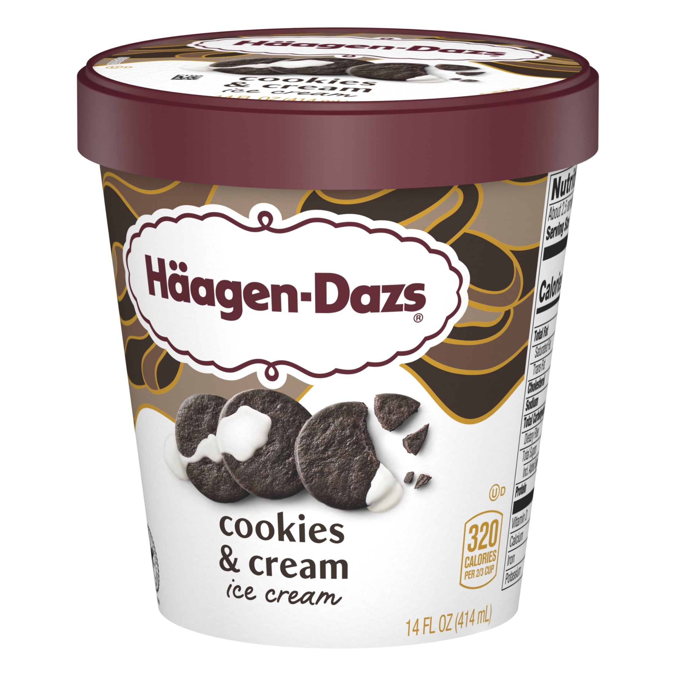 Häagen-Dazs Cookies & Cream Ice Cream 14 Oz Tub