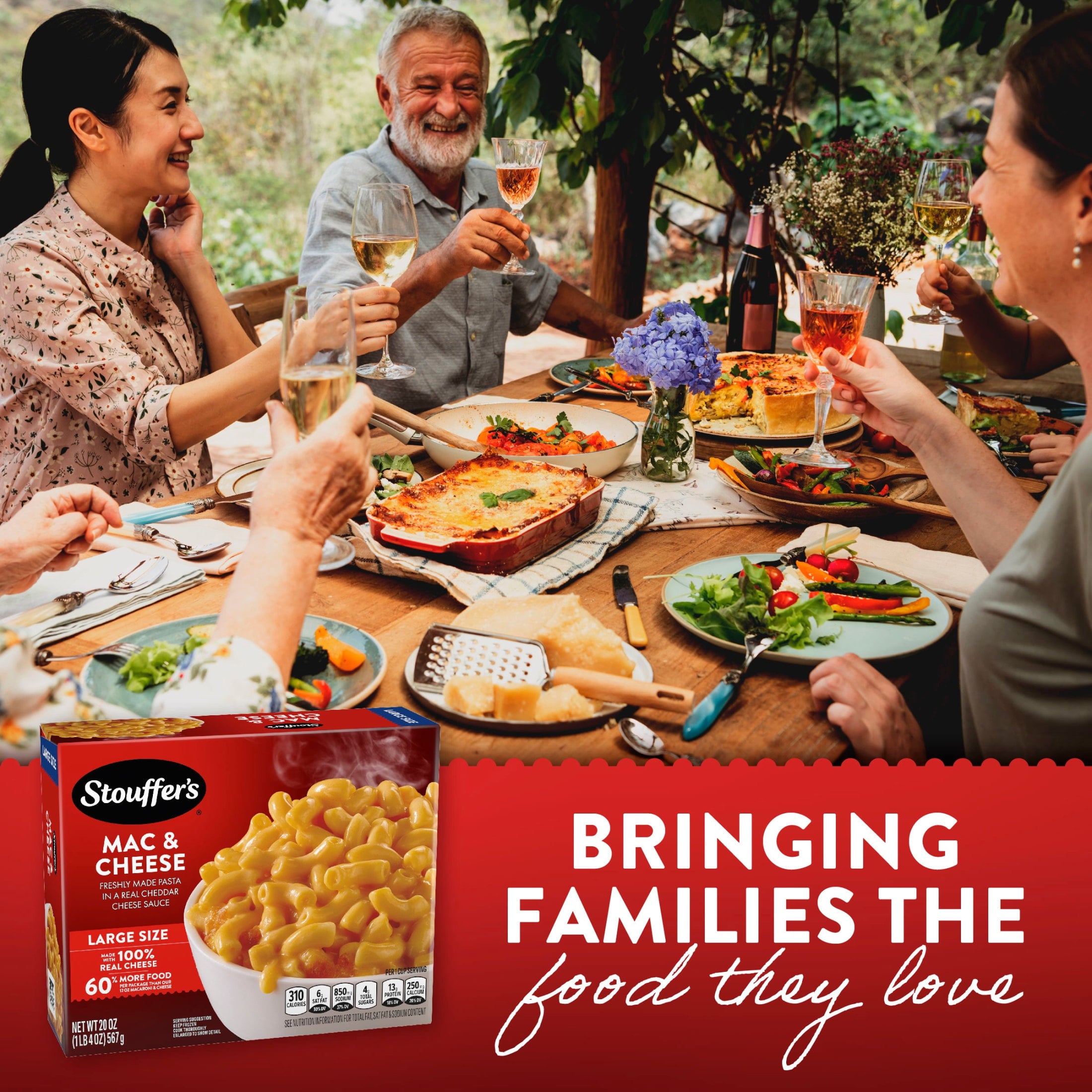 Stouffer's Macaroni And Cheese Large Size Frozen Meal 20 Oz