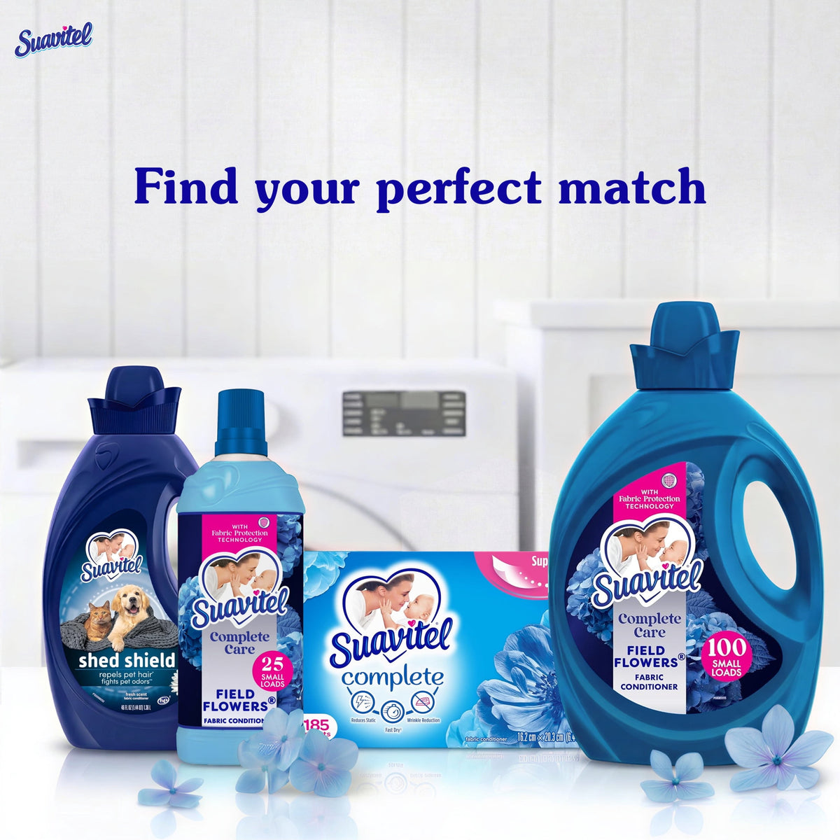 Suavitel Complete Liquid Fabric Softener Field Flowers Scent 46 fl oz 46 Loads