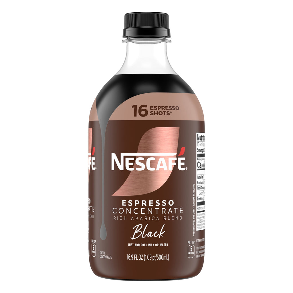 NESCAFÉ Espresso Concentrate Black Naturally Caffeinated Liquid Coffee 16.9 fl oz Bottle