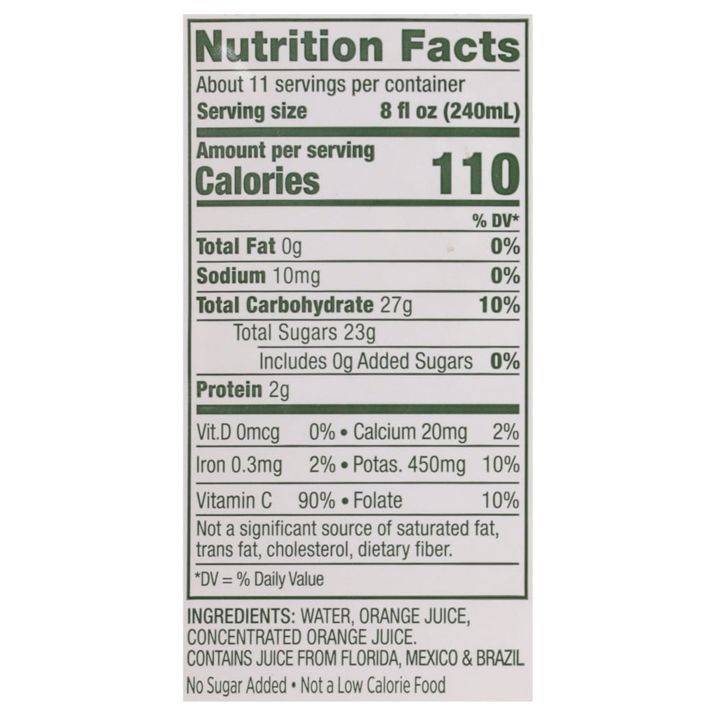 Florida's Natural No Pulp Orange Juice 89 fl oz