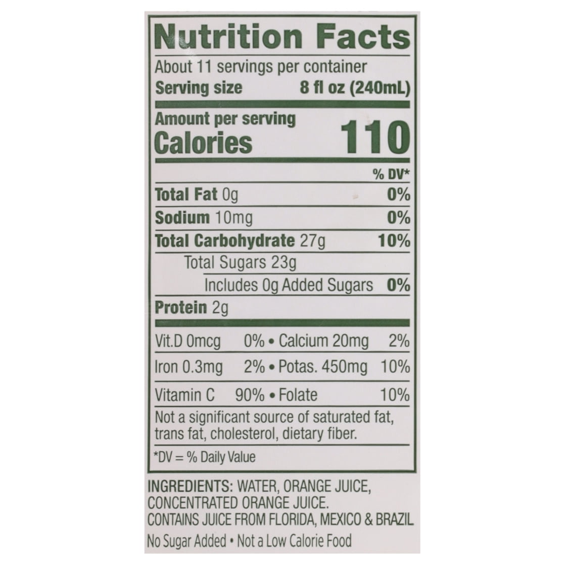 Florida's Natural No Pulp Orange Juice 89 fl oz