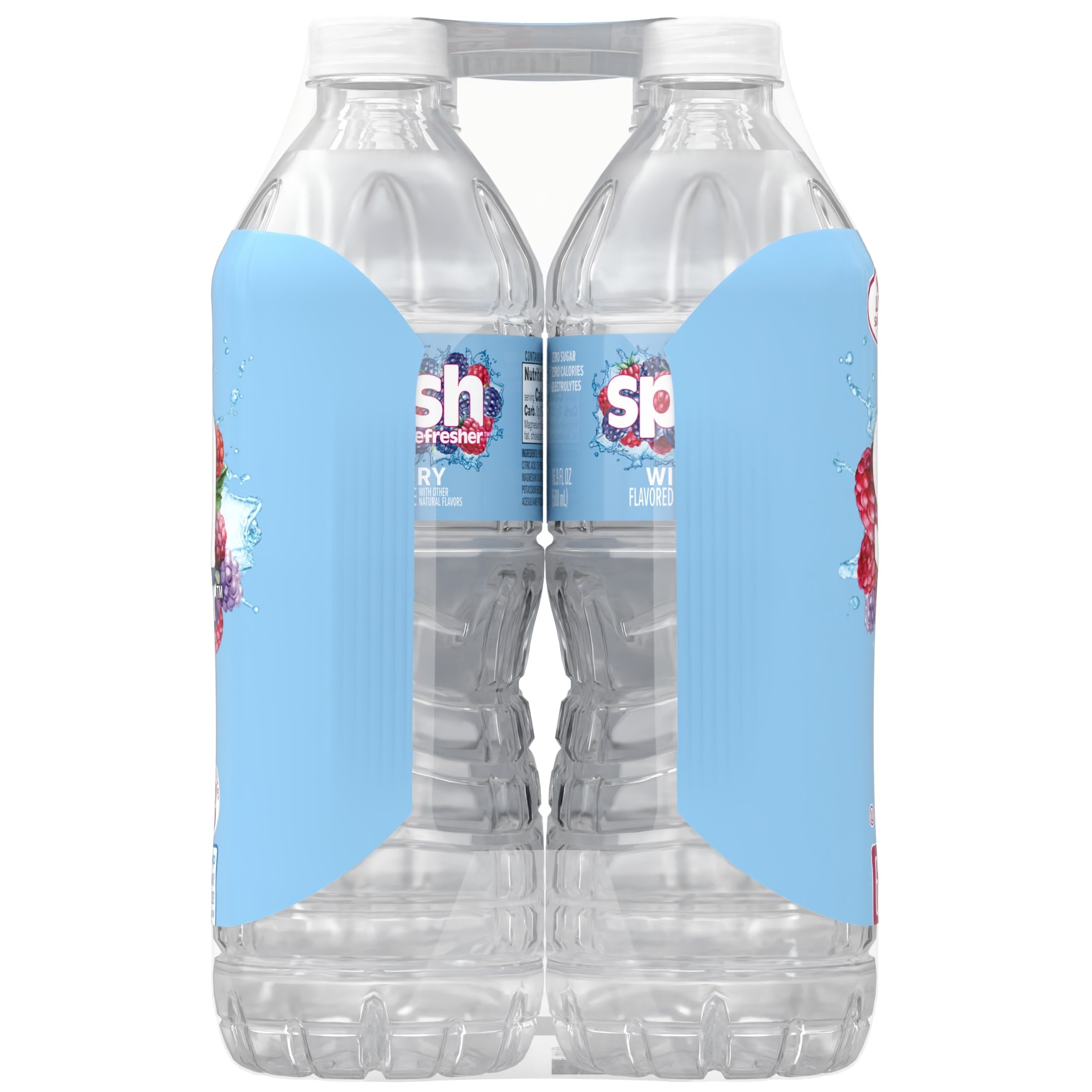 Splash Blast Wild Berry Flavored Water 16.9 fl oz Plastic Bottles 6 Pack
