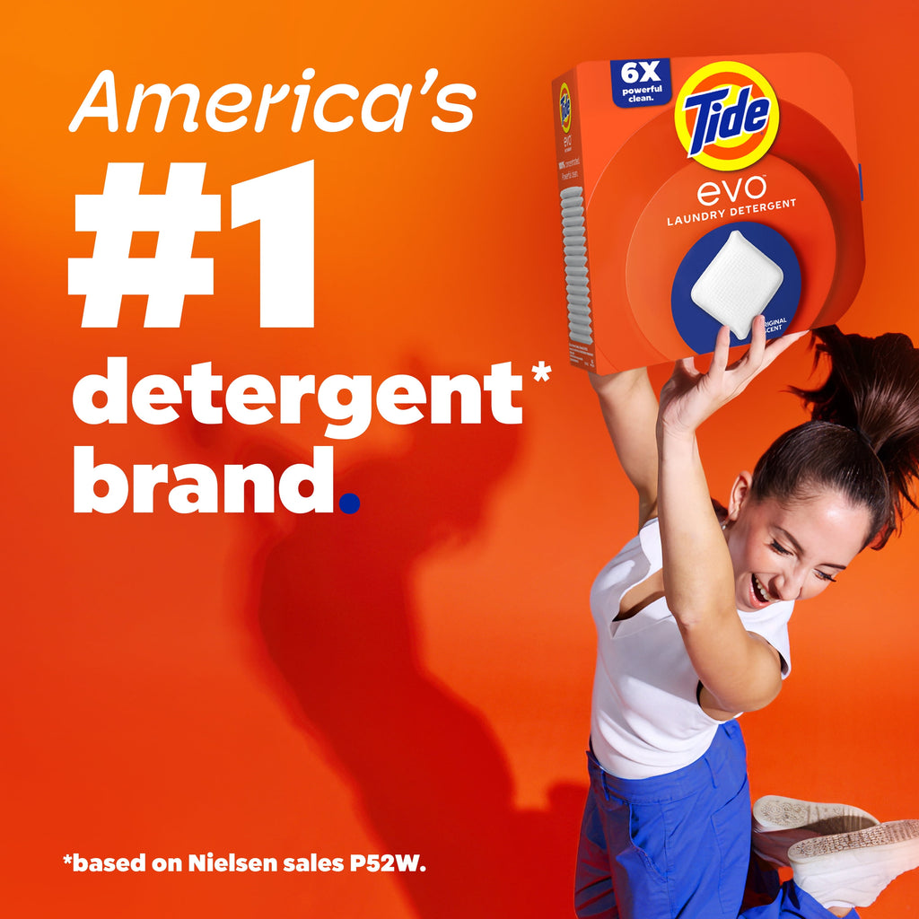 Tide evo Laundry Detergent Tiles 100% Concentrated Original Scent 16 Count