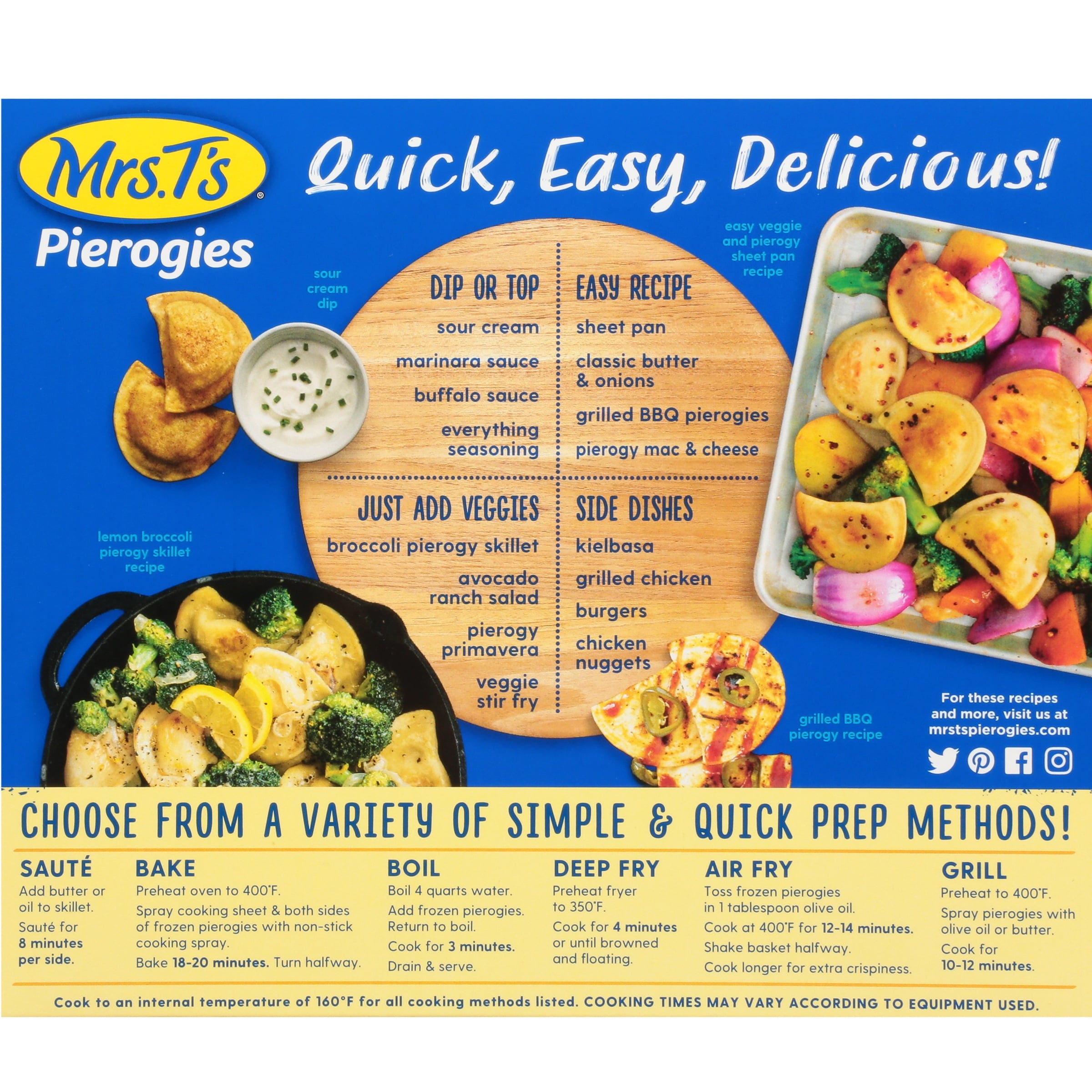 Mrs. T's Classic Cheddar Pierogies 12 Count Frozen 16 Oz