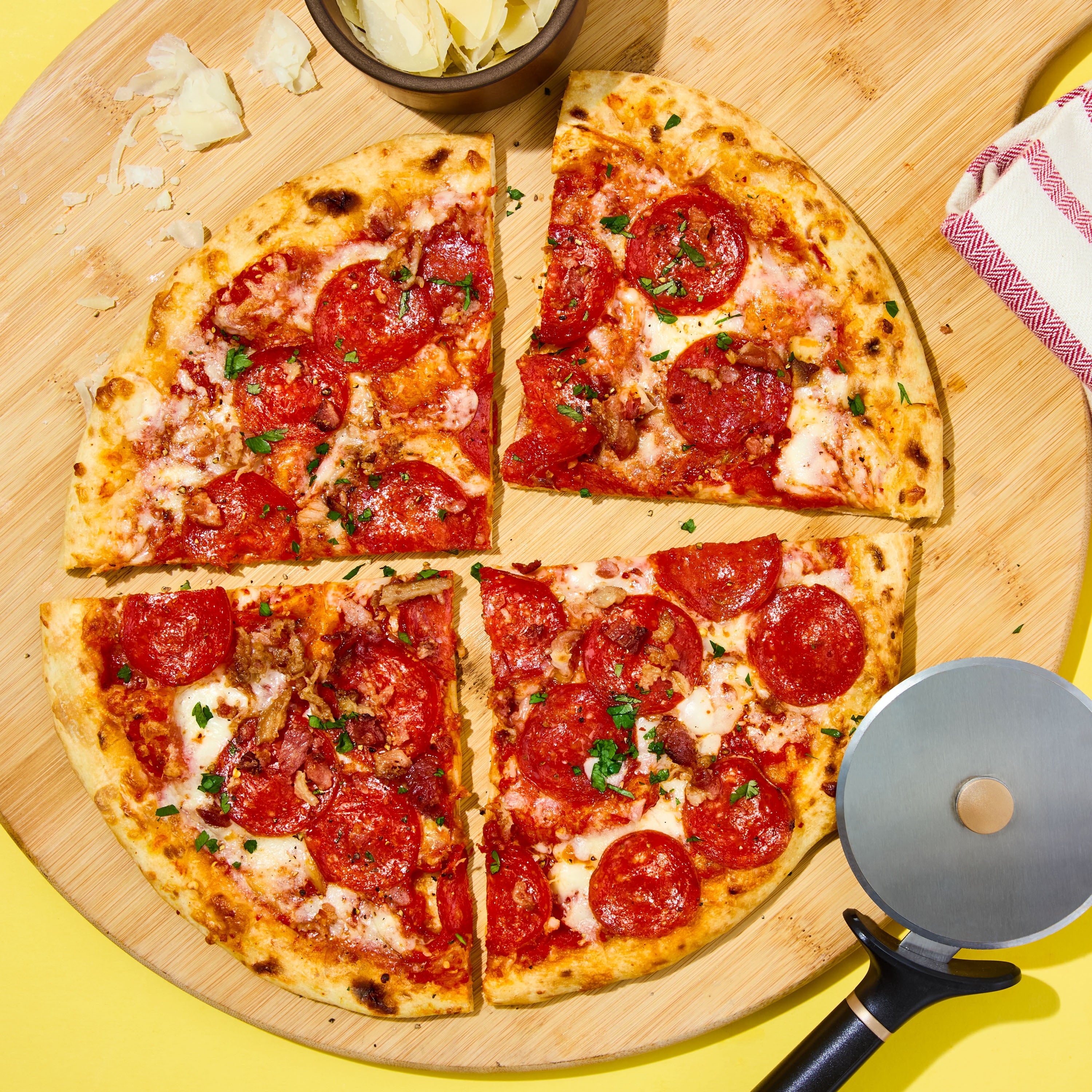 Bettergoods Wood-Fired Zesty Uncured Pepperoni and Uncured Bacon Pizza 16.2 Oz Frozen