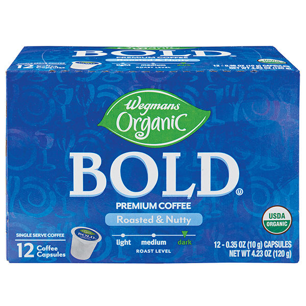 Wegmans Organic Bold Coffee Capsules 12 Count