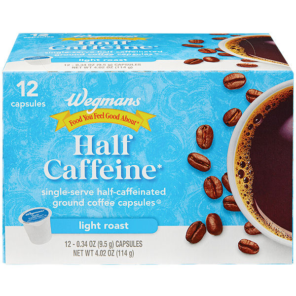 Wegmans Light Roast Half Caffeine Coffee Capsules 12 Count