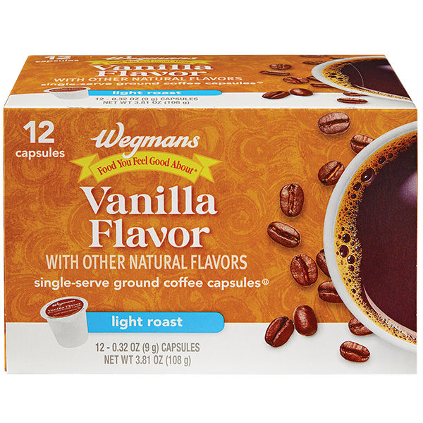 Wegmans Vanilla Flavor Coffee Capsules Light Roast 12 Count