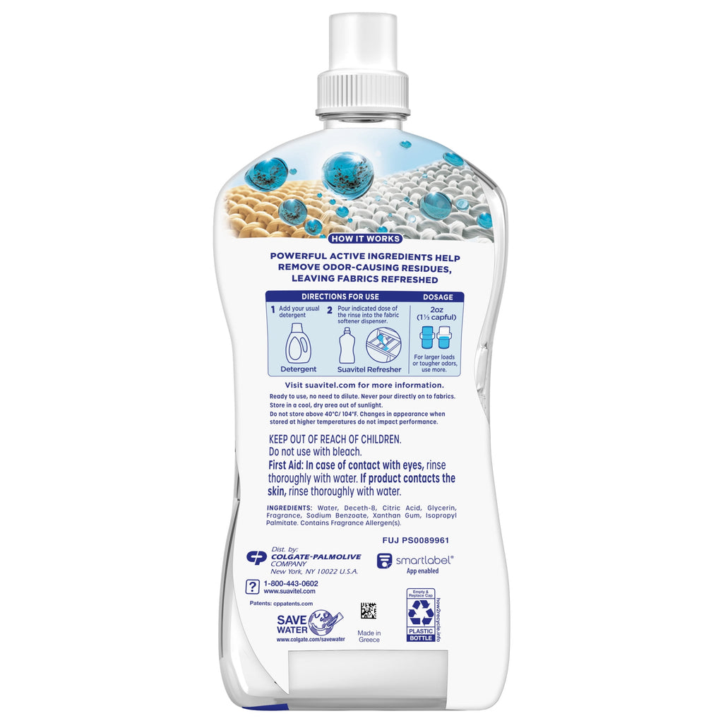 Suavitel Refresher Fabric Rinse 4X Odor Action Ocean Fresh Scent 25.5 fl oz
