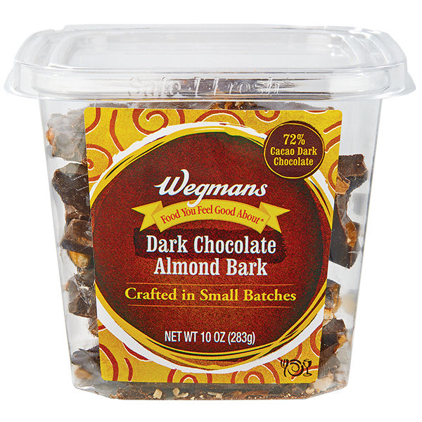 Wegmans Dark Chocolate Almond Bark 10 Oz