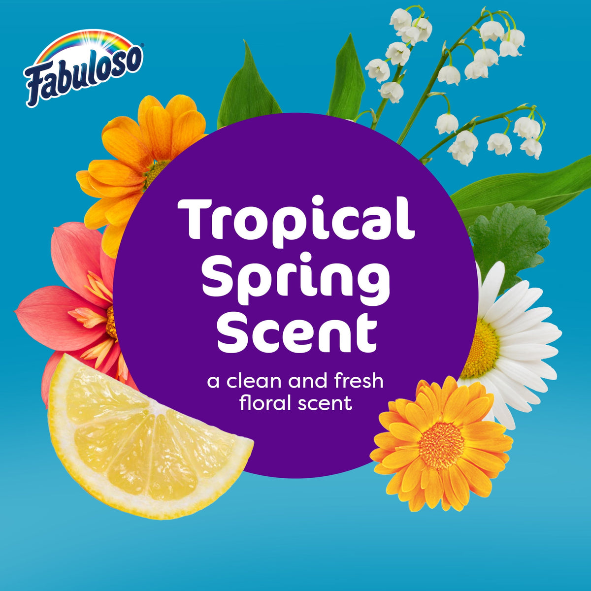 Fabuloso 2X Concentrated Multi-Purpose Cleaner Tropical Spring Scent 56 fl oz