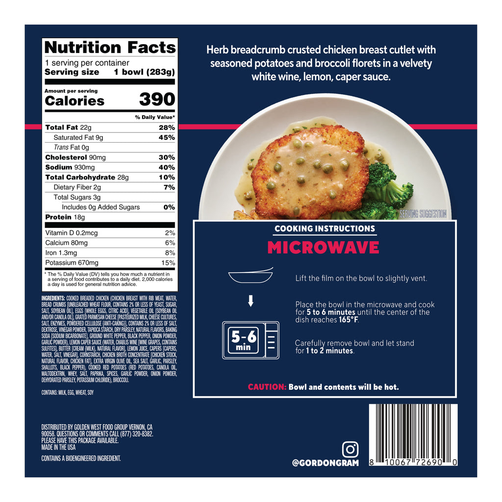 By Chef Ramsay Lemon Caper Chicken Frozen Meal 10 Oz