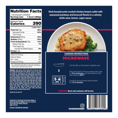 By Chef Ramsay Lemon Caper Chicken Frozen Meal 10 Oz