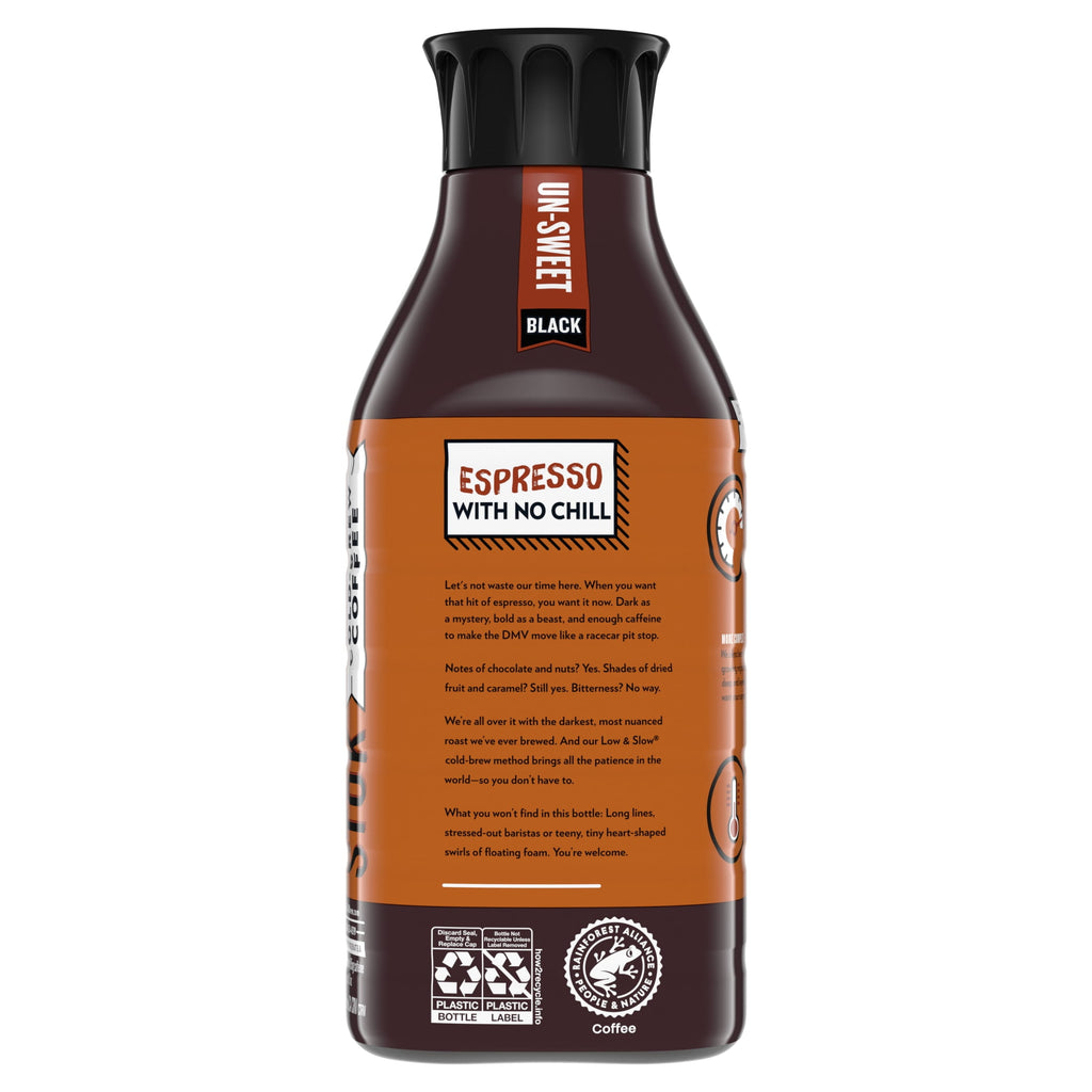 SToK Espresso Blend Naturally Caffeinated Dark Roast Black Unsweetened Cold Brew Coffee 48 fl oz Bottle