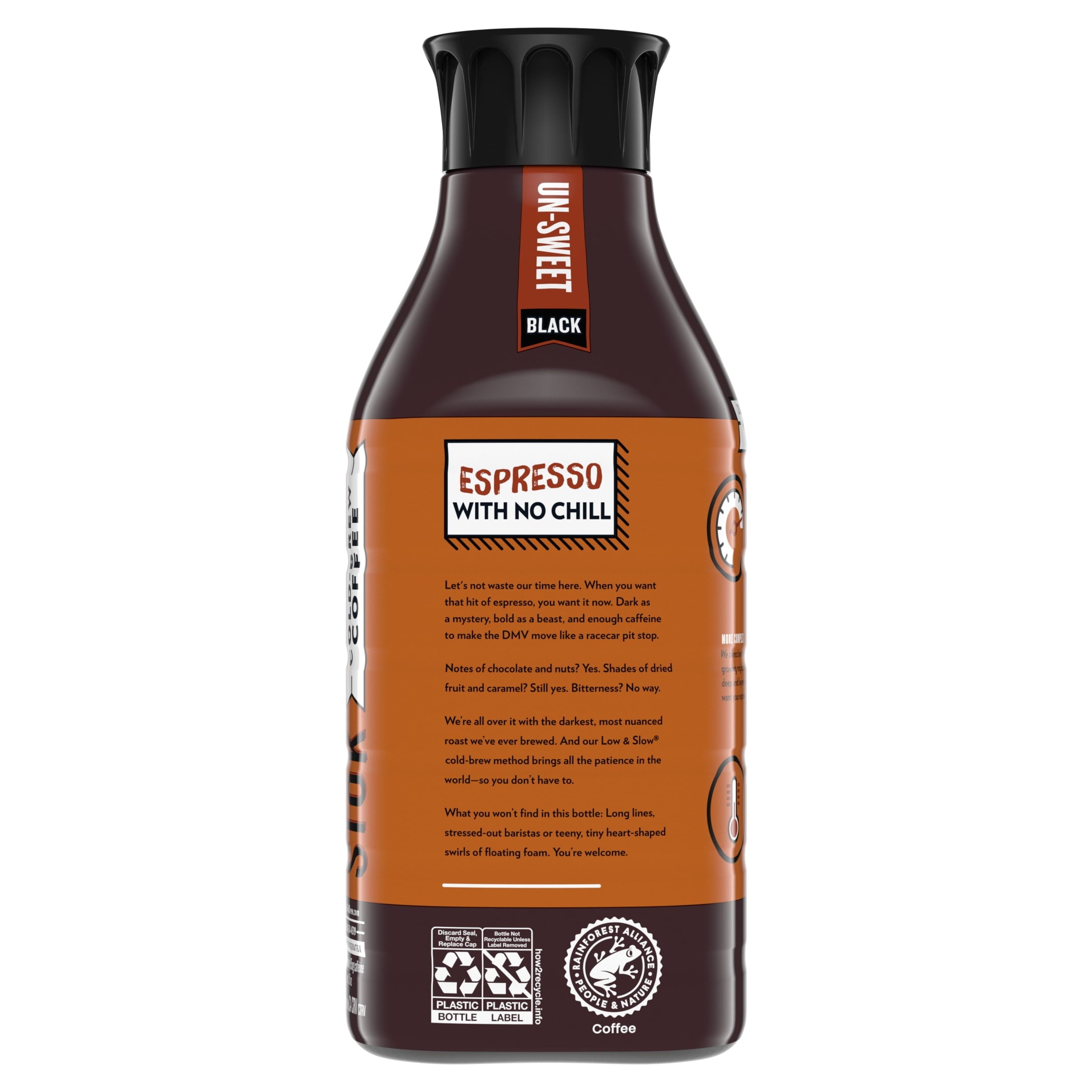 SToK Espresso Blend Naturally Caffeinated Dark Roast Black Unsweetened Cold Brew Coffee 48 fl oz Bottle