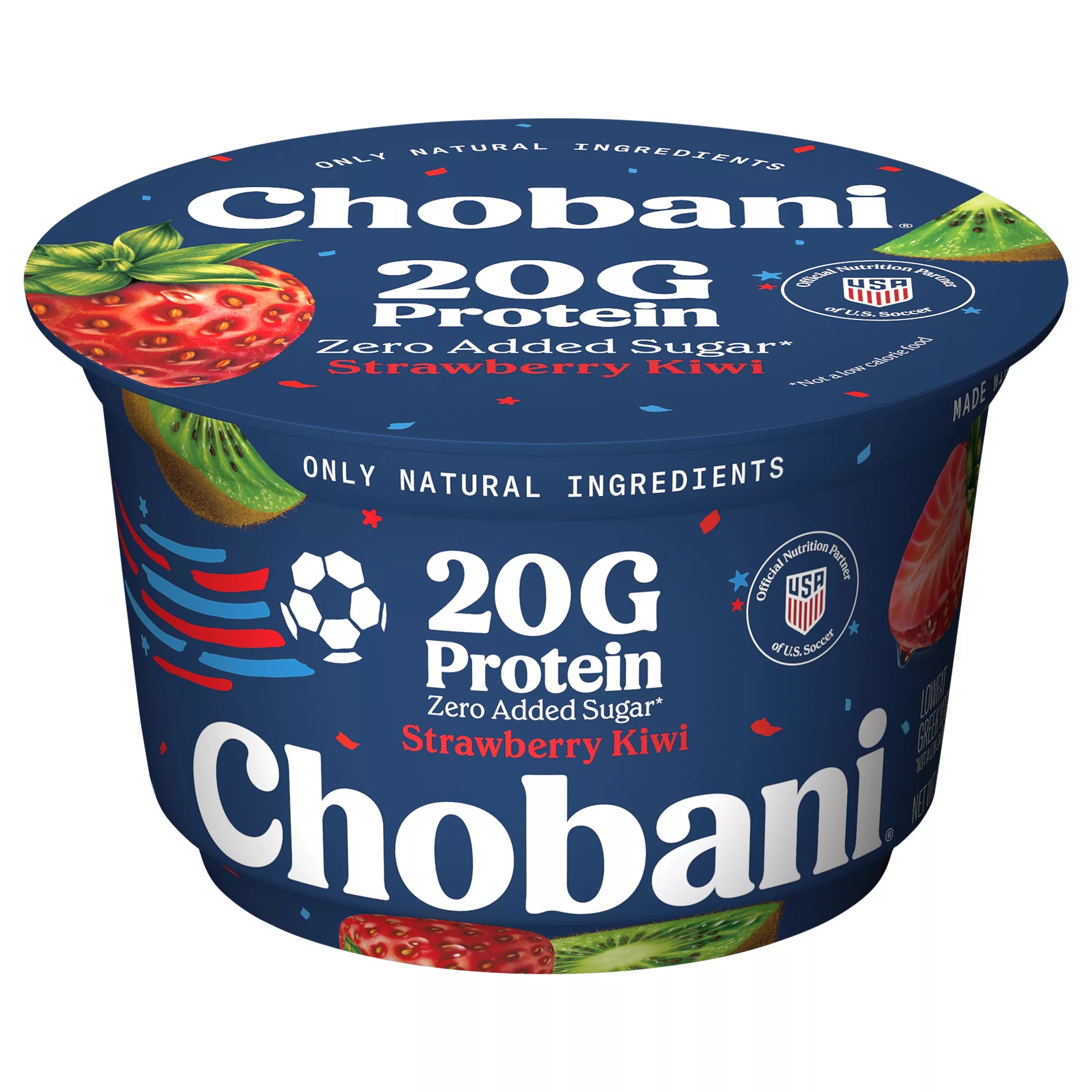 Chobani Zero Added Sugar Lowfat Greek Strawberry Kiwi Yogurt 6.7 ounce