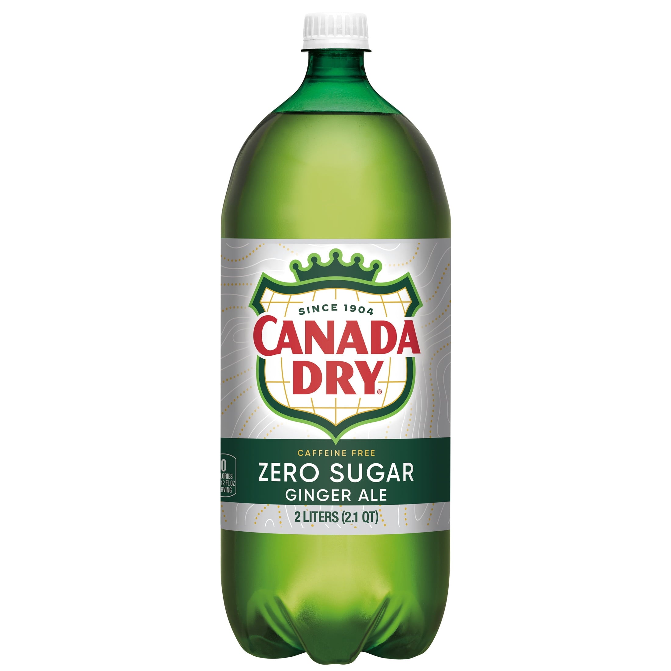 Canada Dry Caffeine Free Zero Sugar Ginger Ale Soda Pop Bottle 2 L