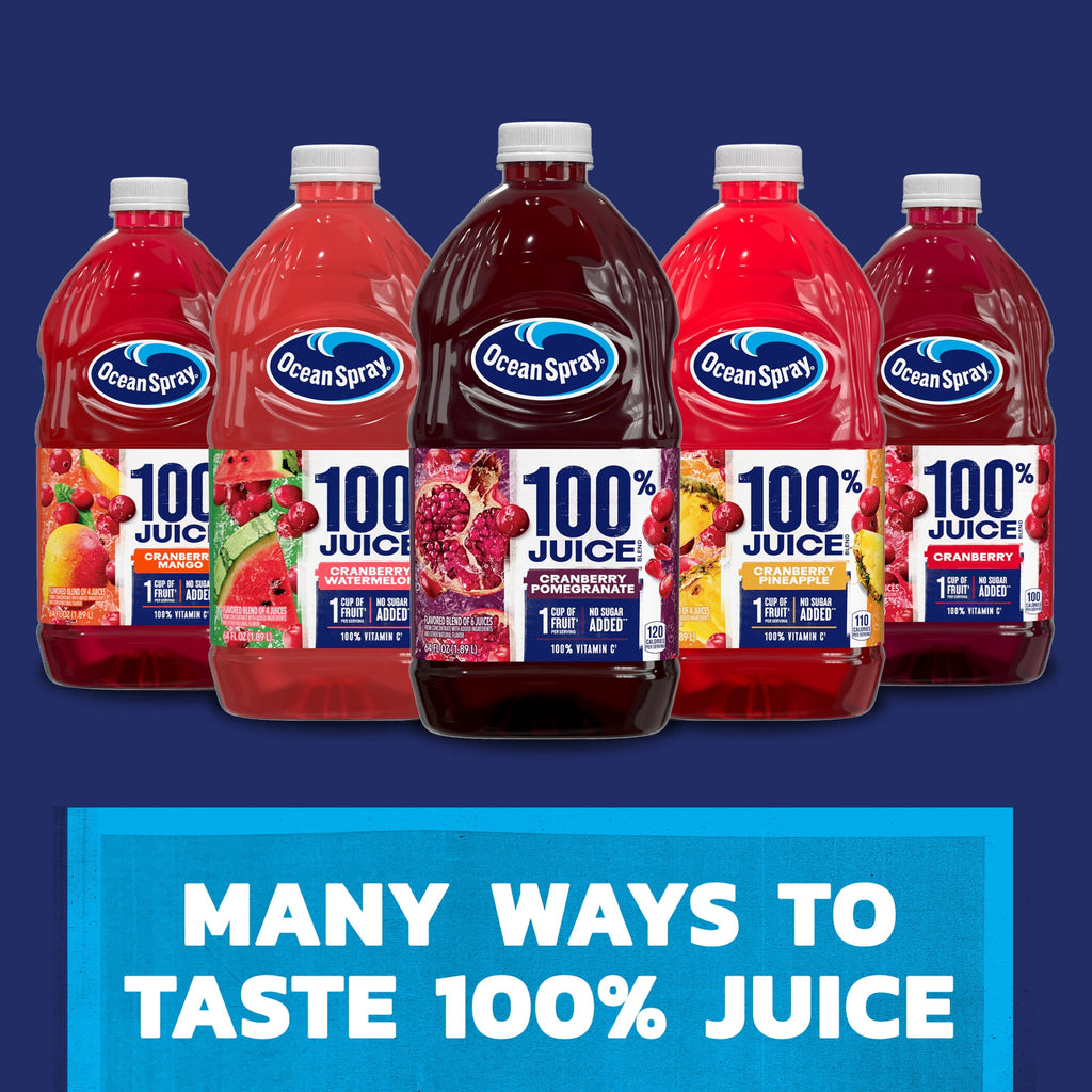 Ocean Spray 100% Juice Cranberry Juice Blend 64 fl oz Bottle