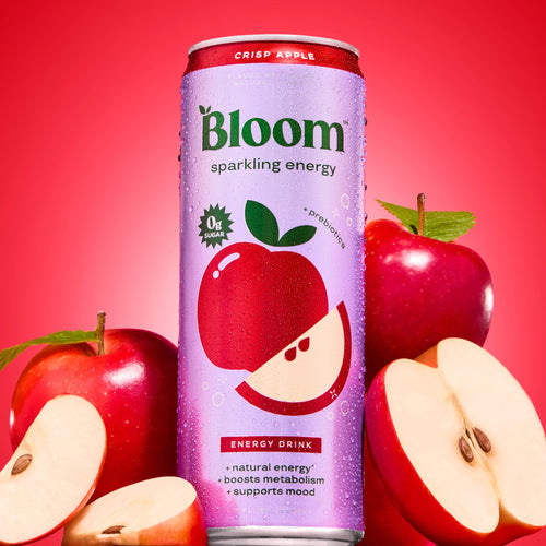 Bloom Nutrition Sparkling Energy Drink Crisp Apple 12 fl oz Single Can